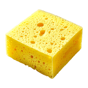 Dish Washing Sponge on Transparent Background png