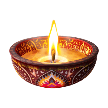 Diwali Candle Lantern or Lamp on Transparent Background png
