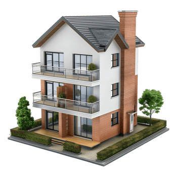 Luxury Residential House or Home on Transparent Background png