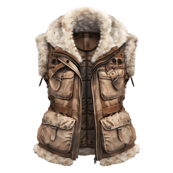Winter Ladies Vest on Transparent Background png