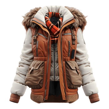 Winter Ladies Vest on Transparent Background png