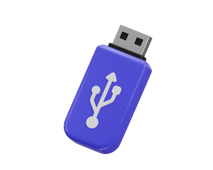 USB pendrive icon 3d rendering illustration png