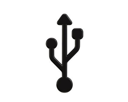 USB symbol 3d rendering illustration png