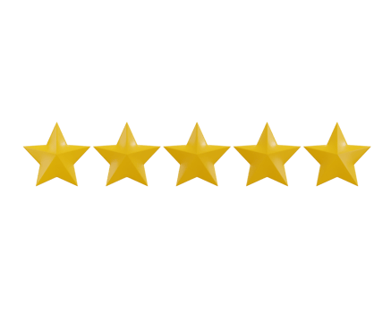 five stars ratting icon 3d render concept of customer feedback ratting icon illustration png