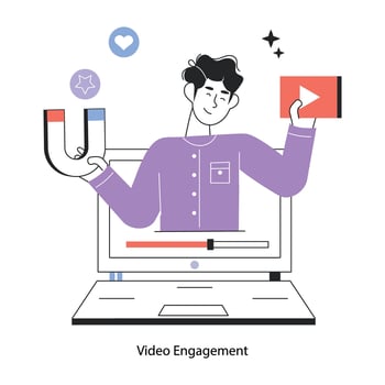 Trendy Content Engagement vector