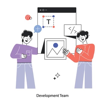 Trendy Development Team vector