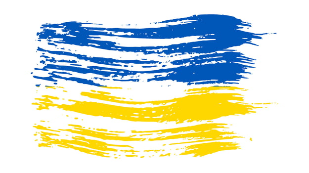 Ukrainian national flag in grunge style vector