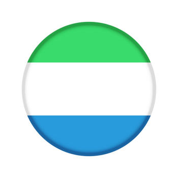 Round flag of Sierra Leone png