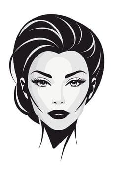 Blown out updo and pulled back with strands hairstyle 2000s vector