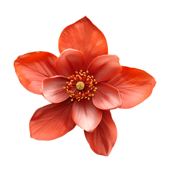 Beauty flower isolated on transparent background png