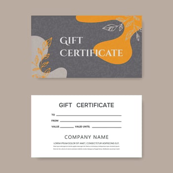 Set of gift card templates. Template in modern style for salon, gallery, spa, store. vector