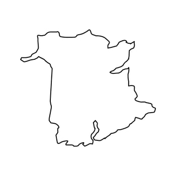 New Brunswick outline map on a white background vector