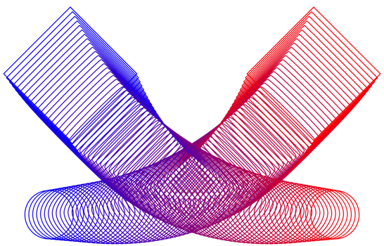 red and blue lines, circles and squares Abstract technology lines for web page decoration. png