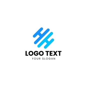 a logo for a company that is blue and black vector