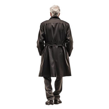 Senior Gentleman in Classic Black Dress png