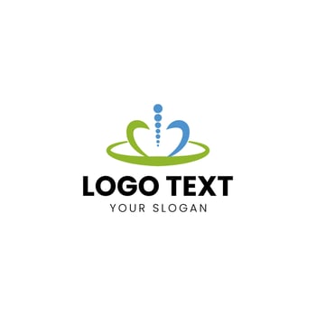 a logo design for a company that is made up of a green and blue flower vector