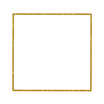 Gold Square Frame with Specs on a Transparent Background png