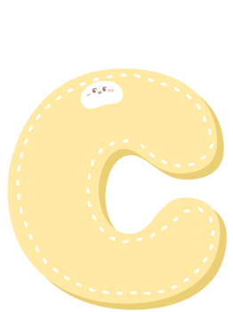 Cute letter alphabet pastel color png