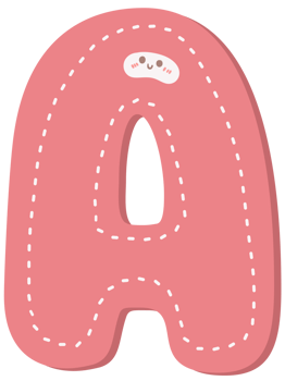 Cute letter alphabet pastel color png