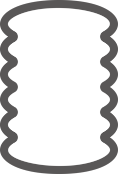 Wavy rectangle frame. Scallop edge box. Outline squiggle border. Groovy zigzag abstract shape. Cute square aesthetic banner. Retro art. png