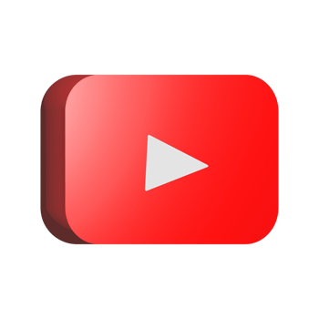 Youtube transparent logo. 3d youtube logo png