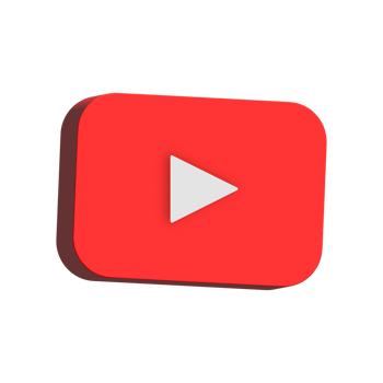 Youtube transparent logo. 3d youtube logo png