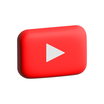 Youtube transparent logo. 3d youtube logo png