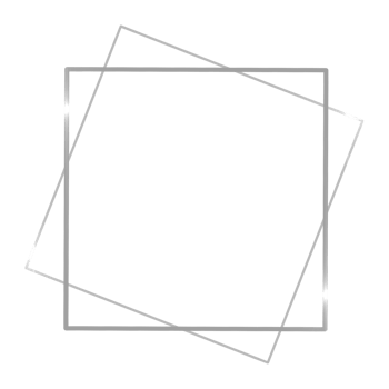 Silver Square Double Frame on a Transparent Background png
