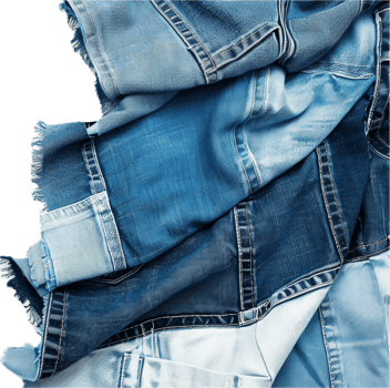 Patchwork Denim Jeans with Various Fabrics. png