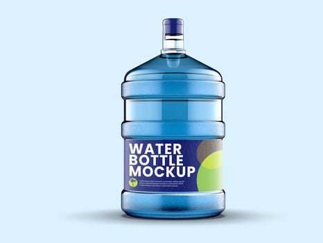 Plastic Water Bottle Mockup psd