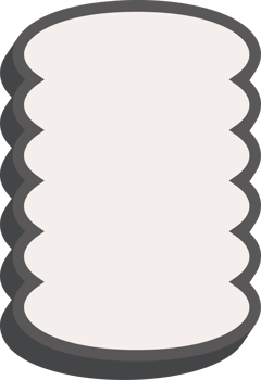 Wavy rectangle frame. Scallop edge box. Outline squiggle border. Groovy zigzag abstract shape. Cute square aesthetic banner. Retro art. png