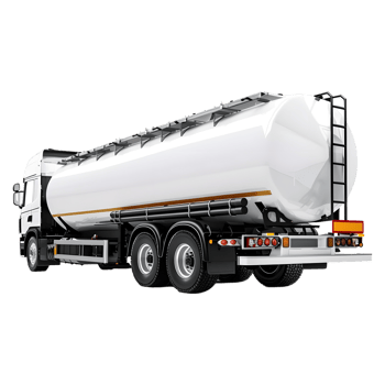 White Oil Tanker Truck on Transparent Background png