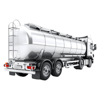White Oil Tanker Truck on Transparent Background png