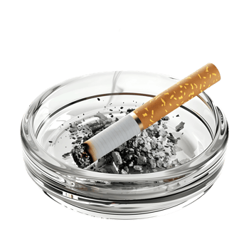 Cigarette in Ashtray on Transparent Background png