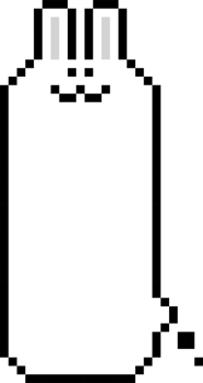 8bit retro game animal pet rabbit pixel text box memo speech bubble balloon, icon sticker keyword planner banner png