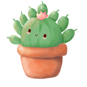 Adorable hand drawn cactus png