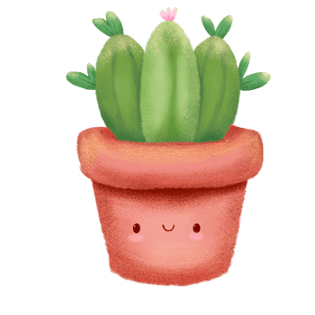 Adorable hand drawn cactus png