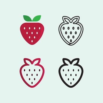 Fruits icon and Fruit logo design fresh fruits tropical nature food illustration vector