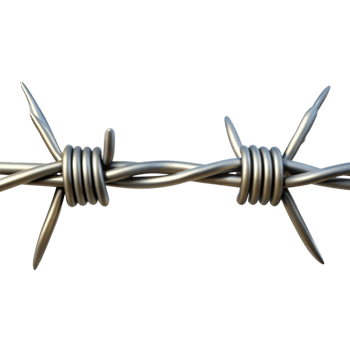 Close Up of Barbed Wire on White Background png