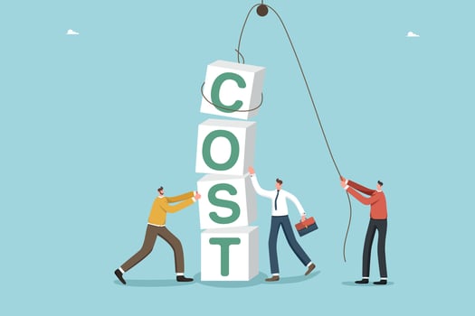 Team collects cost cubes vector