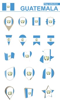 Guatemala Flag Collection. Big set for design. vector