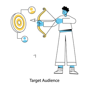 Trendy Target Audience vector