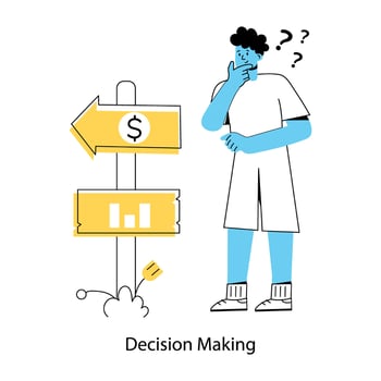 Trendy Decision Making vector
