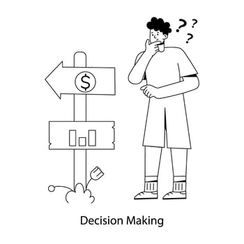 Trendy Decision Making vector