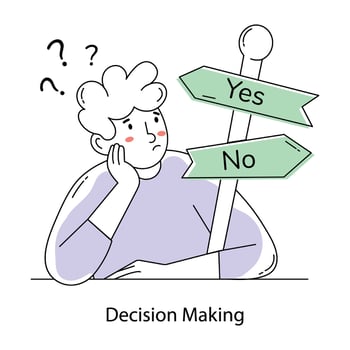 Trendy Decision Making vector