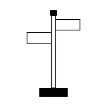 Travel Road Sign Line Icon vector