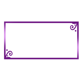 Decorative Purple Rectangle Frame on a Transparent Background png