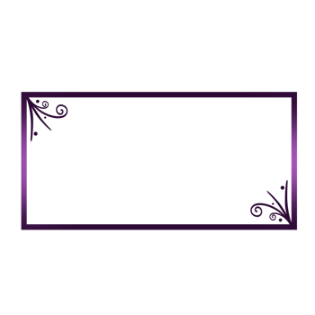 Decorative Purple Rectangle Frame on a Transparent Background png