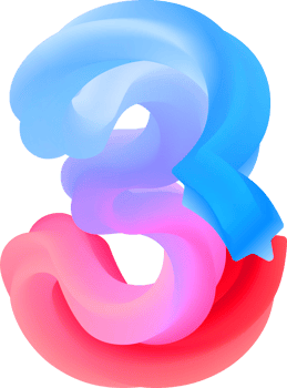 3D Spiral Number 3 png