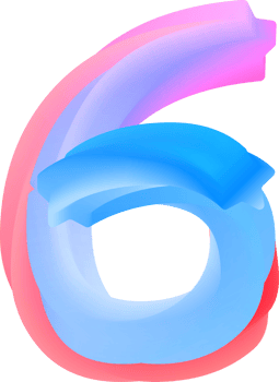 3D Spiral Number 6 png